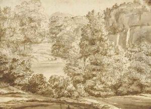 An extensive wooded river landscape An extensive wooded river landscape