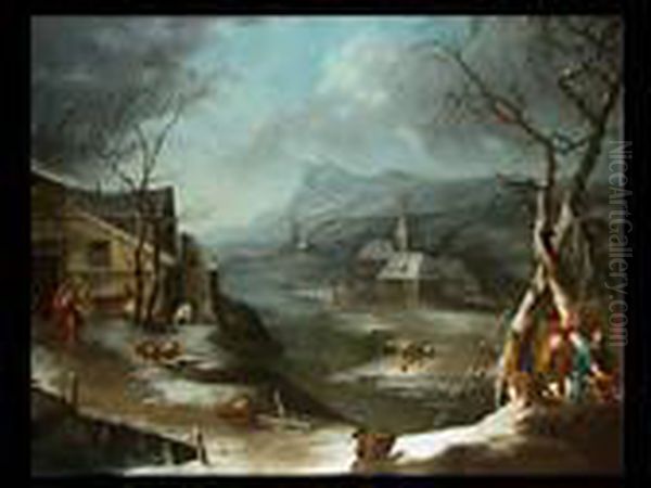 Winterlandschaft Mit Bauerngehoft Um 1720 - view 1