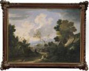 Paesaggio Di Fantasia Con Due Figure