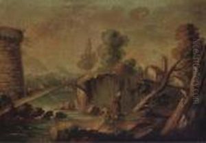 Washerwomen Near A Bridge