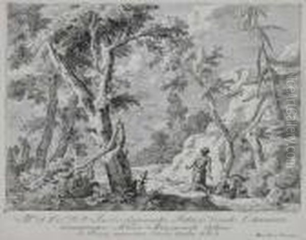 Two Men Penitent In The Wilderness - view 1