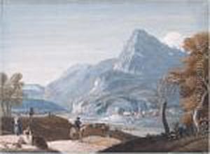Mountainous Landscape With Figures