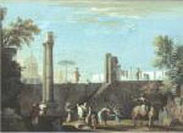 Figures Among Ruins - view 1