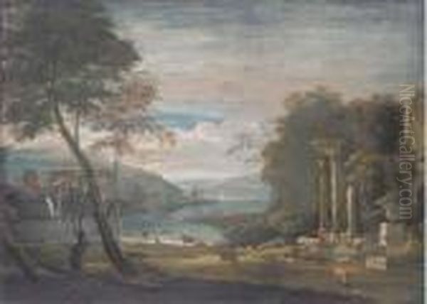 An Estuary With Ruins In The Foreground - view 1