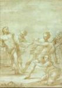 Recto: Le Christ A La Colonne by Sebastiano Ricci