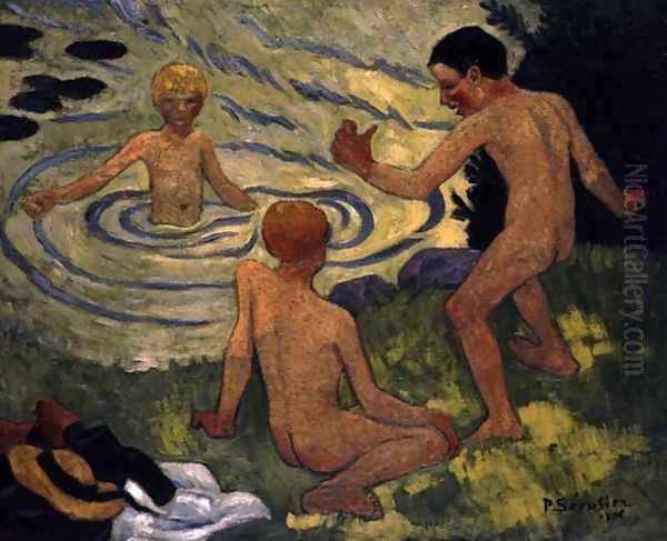 Boys on a Riverbank, 1906 - view 1