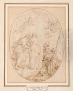 Three Male Figures With Anangel And Cherubs thumbnail