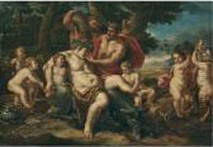 The Drunken Silenus On His Ass Surrounded By Putti The Drunken Silenus On His Ass Surrounded By Putti
