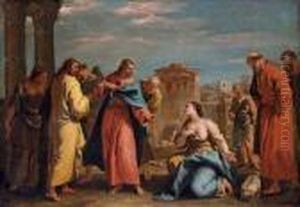 Christ And The Woman Of Canaan by Sebastiano Ricci