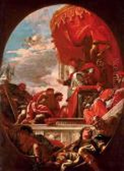 Pope Leo X Blessing Giuliano De'
Medici, Duke Of Nemours And Lorenzo De' Medici, Duke Of Urbino - view 1