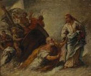 Christ And Saint Peter Upon The Sea by Sebastiano Ricci