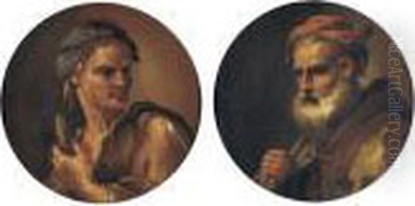 Head Of A Bearded Man; Head Of A Man With A Blue Scarf - view 1