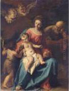 The Holy Family With The Infant Saint John The Baptist by Sebastiano Ricci