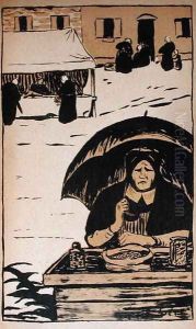 Four Seasons Sellers in Brittany, illustration from 'La Revue Blanche', May 1894 by Paul Serusier