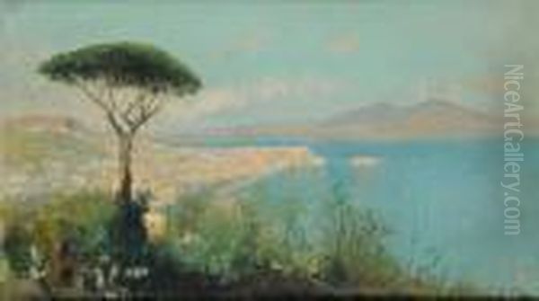 Veduta Di Napoli Conil Vesuvio - view 1