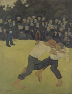 The Wrestling Bretons, c.1893 by Paul Serusier