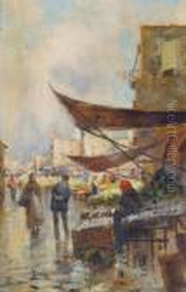 Am Fischstand In Einer Italienischen Stadt - view 1