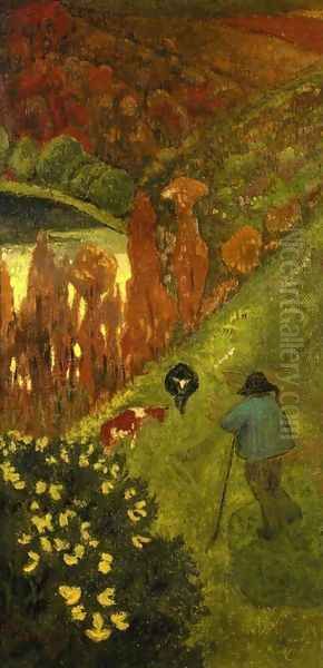 Shepherd in the Valley of Chateauneuf - view 1