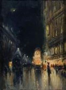 Parigi, Vita Notturna In Strada by Oscar Ricciardi