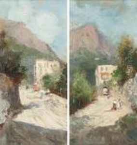 Peasants On A Capri Pass; And Another Similar Peasants On A Capri Pass; And Another Similar