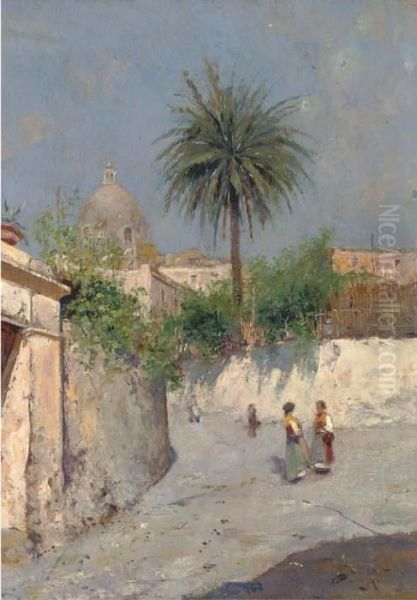 Maids Conversing In A Street - view 1
