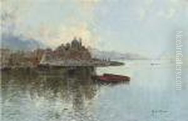 Fishing Vessels Moored At The Bay Of Naples - view 1