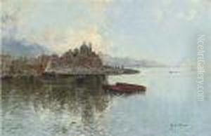 Fishing Vessels Moored At The Bay Of Naples