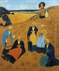 Young Breton Women wearing Shawls, or The Girls of Douarnenez, 1895