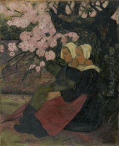 Two Breton Women under a Flowering Apple Tree by Paul Serusier
