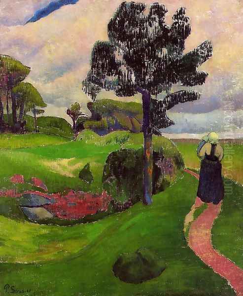 Mother and Child on a Breton Landscape - view 1
