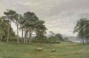 Sheep In Pasture by William Trost Richards