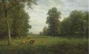 Cows In A Pasture by William Trost Richards