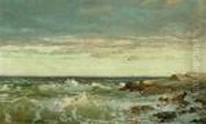 Crashing Waves On A Rocky Coast by William Trost Richards