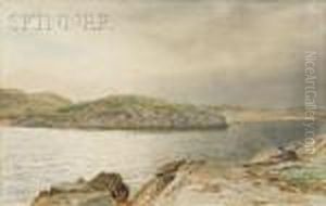 Coastal View, Possibly A Rhode Island Landscape by William Trost Richards