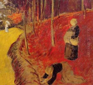 The Fern Harvesters in the Boid d'Amour at Pont Aven by Paul Serusier