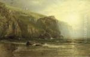 Sunset Along The Coast Of Cornwall by William Trost Richards