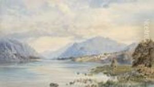 River Landscape With Approaching Storm Clouds