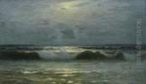 Moonlit Shoreline Scene by William Trost Richards