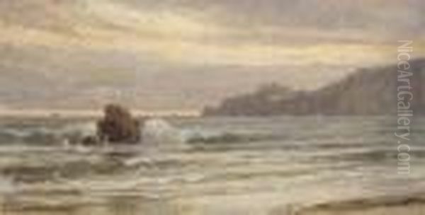 Rocky Coastline At Sunset - view 1