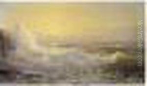 Crashing Waves At Sunset by William Trost Richards