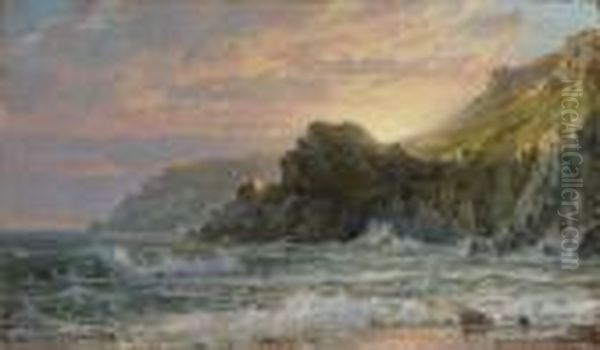 Sunset On A Rocky Coast - view 1