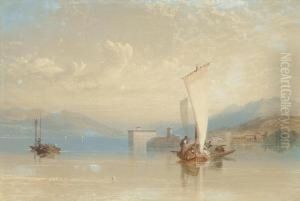 Shipping On A Calm Day, Lake Maggiore by Thomas Miles Richardson