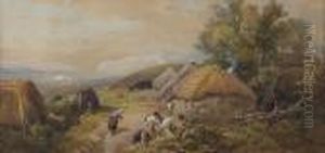 Highland Crofters by Thomas Miles Richardson