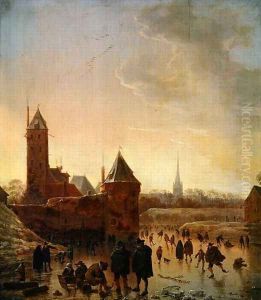 Ice Skating in front of the Utrecht City Walls, 1646