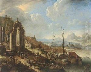 Rhenish River Landscape Capriccio 1676