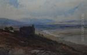 Extensive Landscape With Castle Ruin by Thomas Miles Richardson