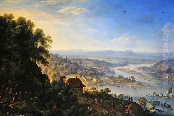 The Rhein Valley near Erbach in Rheingau - view 1