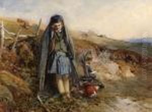Crofters By The Wayside by Thomas Miles Richardson