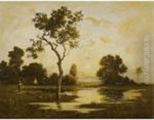 Retour A La Ferme, Crepuscule by Leon Richet