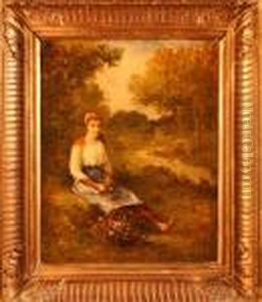 Femme Assise Au Panier - view 1